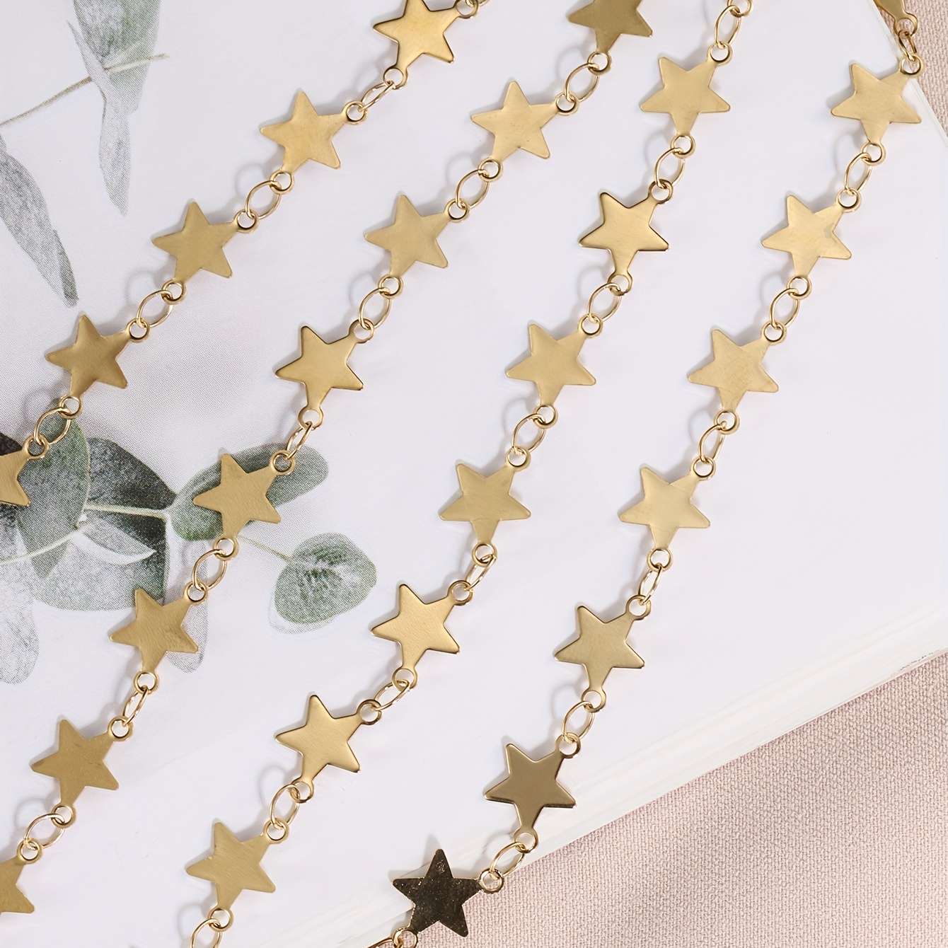1 Meter Golden Stainless Steel Star Cable Chain for DIY